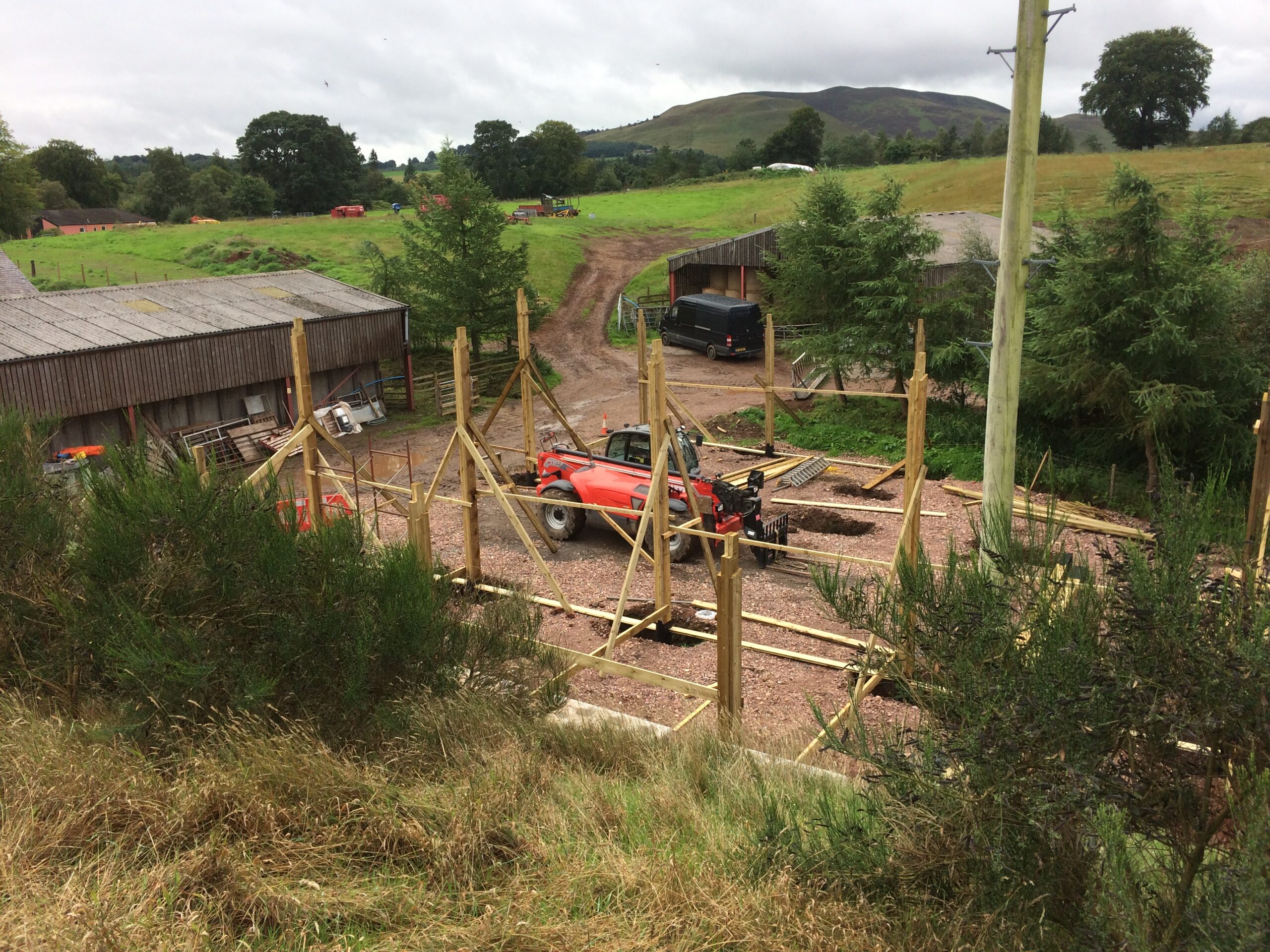 Shed number one being built